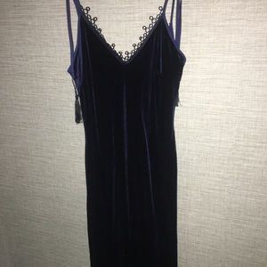 Unbranded velvet dress navy size large